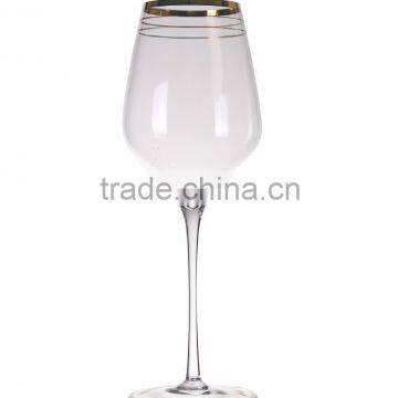 New Design Hand Painted Gold Rim Red Wine Glass photo-3