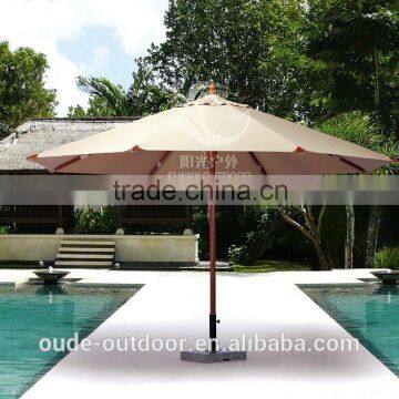 Outdoor Sunshade Parasol indonesia hard wood parasol Cheap Price