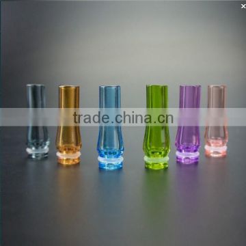 Beautiful design clear tube pyrex glass 510 drip tip in stock