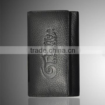 New 2016 Black Wallet Leather Card Holder With Custom Logo