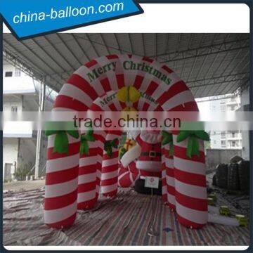 Merry Christmas arch/lovely inflatable candy arch/printing arch for Christmas decoration