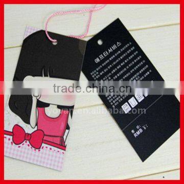 Fashion Latest Black Paper Jeans Hang Tag