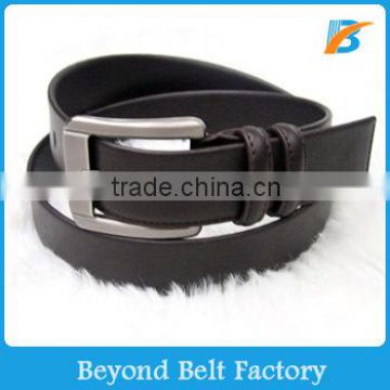 Beyond Mens 1 1/4" Casual Harness Leather Belt with Two Leather Roller and Dull Pin Enclosure