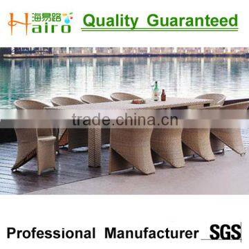 Resin Wicker 8 Seater Rattan Table for Restaurant photo-4