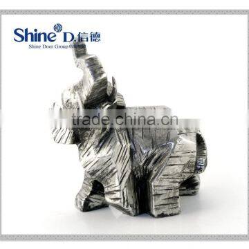 Silver electro plating Elephant statue stone finish for home decoration