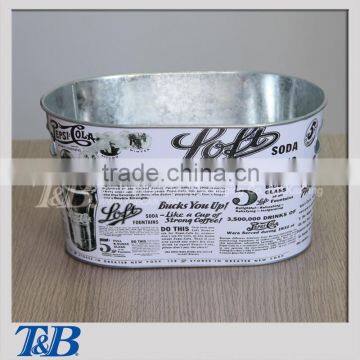 Paint Metal Tin Ice Bucket With Inner Handles photo-2