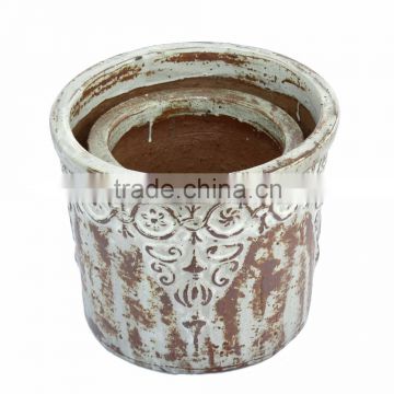 Round, Salt Glazed Terracotta Flower Pots, terracotta pots wholesale, vietnam ceramic flower pots