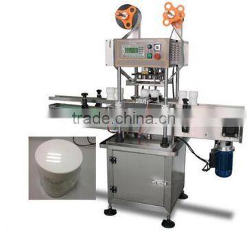 PET jar heat cutting roll film and sealing machine without cover with CE certificate