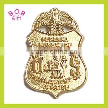 Iron stamped plain badge pins