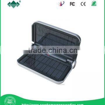 emergency solar charger with led lighting & camping charger for smart phone & patent solar charger