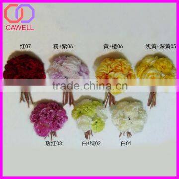 high quality wedding artificial silk flower bouquet carnation