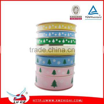 2015 Christmas Tree Printed Grosgrain Ribbon Glitter Printed Ribbon Christmas Ribbon photo-3