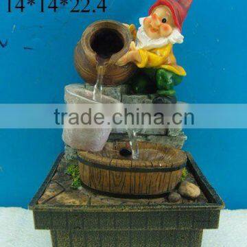 polyresin gnome water fountain table water fountain desktop fountain indoor water fountain