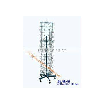 poster card 5 ways rotating metal wire cardboard display rack HSX-946