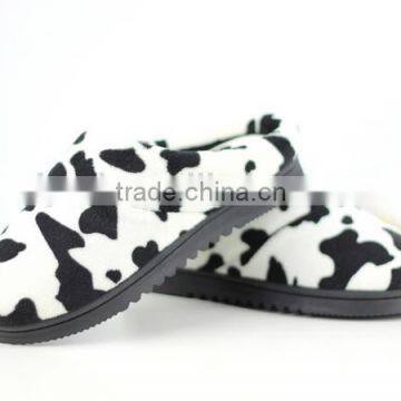 Cow look TPR outsole soft warm indoor slipper woman lady slipper cheap price slippers for women 2016
