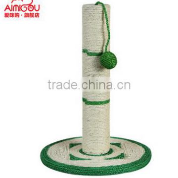 BSCI QQ-pet Factory Hot Cat Scratching Post Green Sisal Cat Tree Toy