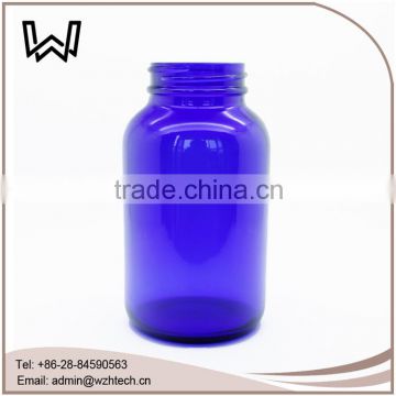 Cobalt Blue pharmaceutical 250cc glass bottle size