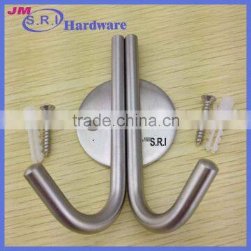 Top Grade Door or Wall Mounted Stainless Steel Metal Single Coat Hook