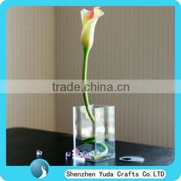 Acrylic Cube Vase, Office Table Vase, Flower Cheap Acrylic Vases