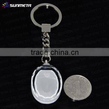 Innovative Beaded Oval Shaped DIY Sublimation Transfer Crystal Keychain