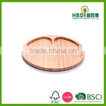 New Design Wooden 3 Compartments Food Tray,wooden Food Serving Tray photo-5