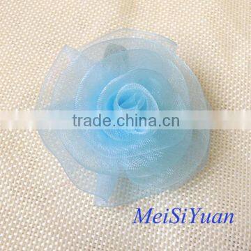 forever rose flower for girl dresses/ribbon flowers for gartments/ brooch women chiffon flower