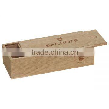 hot selling FSC&SA8000&BSCI empty sliding lid wooden jewelry gift box for sale