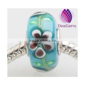 Murano mixed color beautiful lampwork big hole glass beads