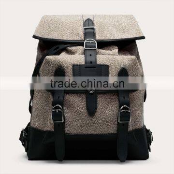 Unisex 100% Cotton Canvas Big Volume Backpack(LDO-16116)