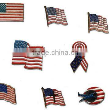 China Factory Made America Flag series badge pin