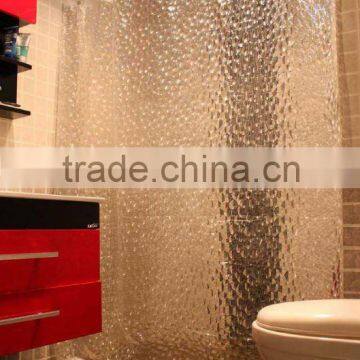 3D water cube print waterproof bathroom shower curtain