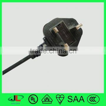 BSI Standard UK Plug, BS 3 Pin Moulded Power Plug, AC Male Plug With Fuse and C5 Female Plug