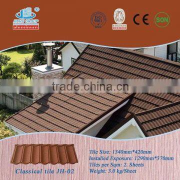 Stone coated metal roof tile for Finland Market