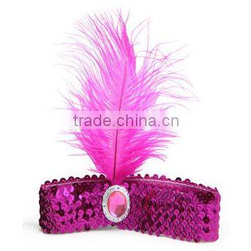 Headband Costume Accessory-3colors Ostrich Feather photo-2