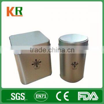 Manufacture Silver Tinplate tea Food grade tin container