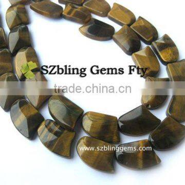 Wholesale natural gemstone tiger eye tongur beads