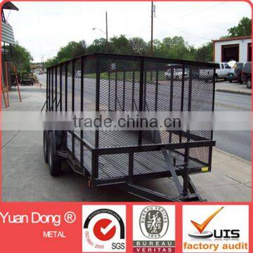 6*4 green and black vinyl coated expanded trailer mesh cage