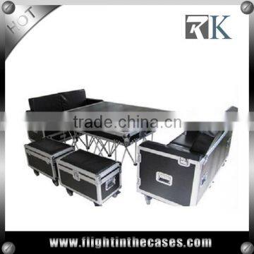 New Style Fashionable Heavy Duty Aluminum Carrying Truck Sofa Flight Case photo-2