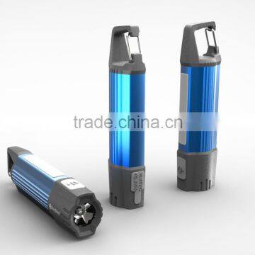 New product rechargeable aluminium flashlight torch led flashlight power bank USB