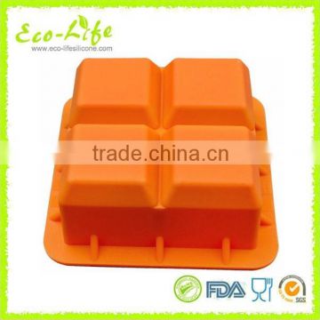 4 cavities square large silicone ice cube tray, ice mold,ice maker