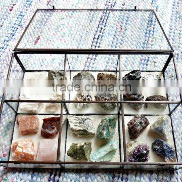 Black Box With Cap On it Glass Cabinet, Storage Glass Box, Glass Display Box, Bangle Box, Triangle Box, Diamond Box,