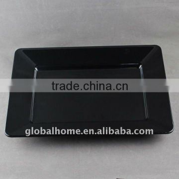 black rectangle melamine plate