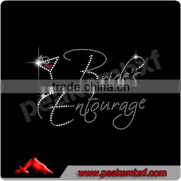 Beautiful rhinestone transfer brides' entourage trimmings for dresses