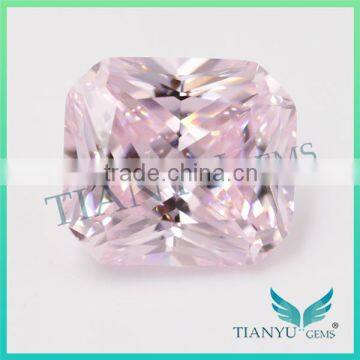 Wholesale Artificial Zircon Gems Stone L-Pink Octagon Cut Loose CZ Stones Price