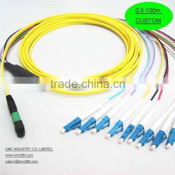 12 core breakout MPO APC-LC UPC 2.0mm fiber optic patch cord