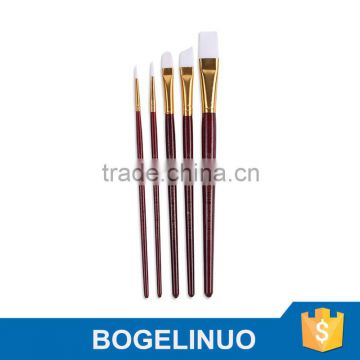 A0080G White Nylon Hair Art Paint Brush-5PCS