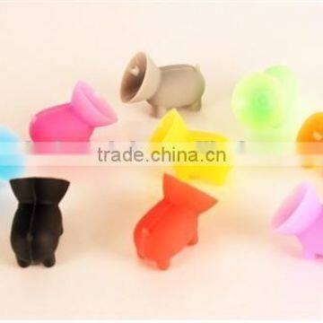 ROSH mini pig animal shaped silicone smartphone accessory sucker stand