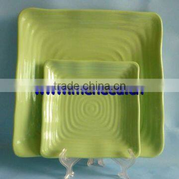 Solid Color Square Mealmine Dinner Set ,square Melamine Plate