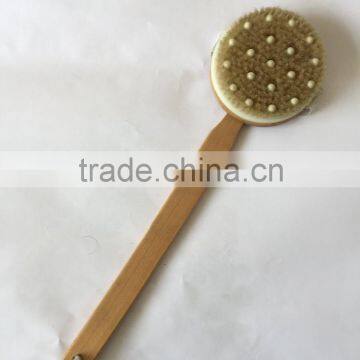 Wooden handle wood&bristle brush bath brush