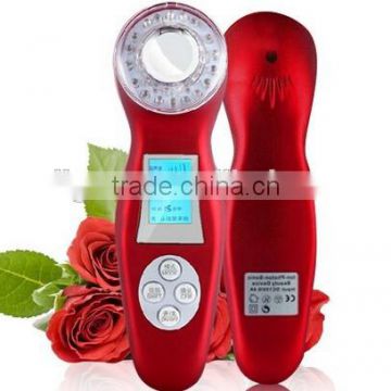 2016 new products as seen on tv galvanic photon ultrasonic ion facial massage facial massager